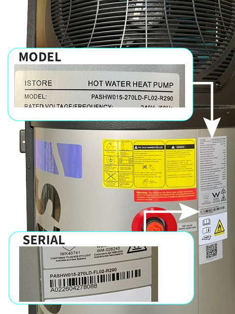 iStore heat pump models with Wi-Fi connectivity