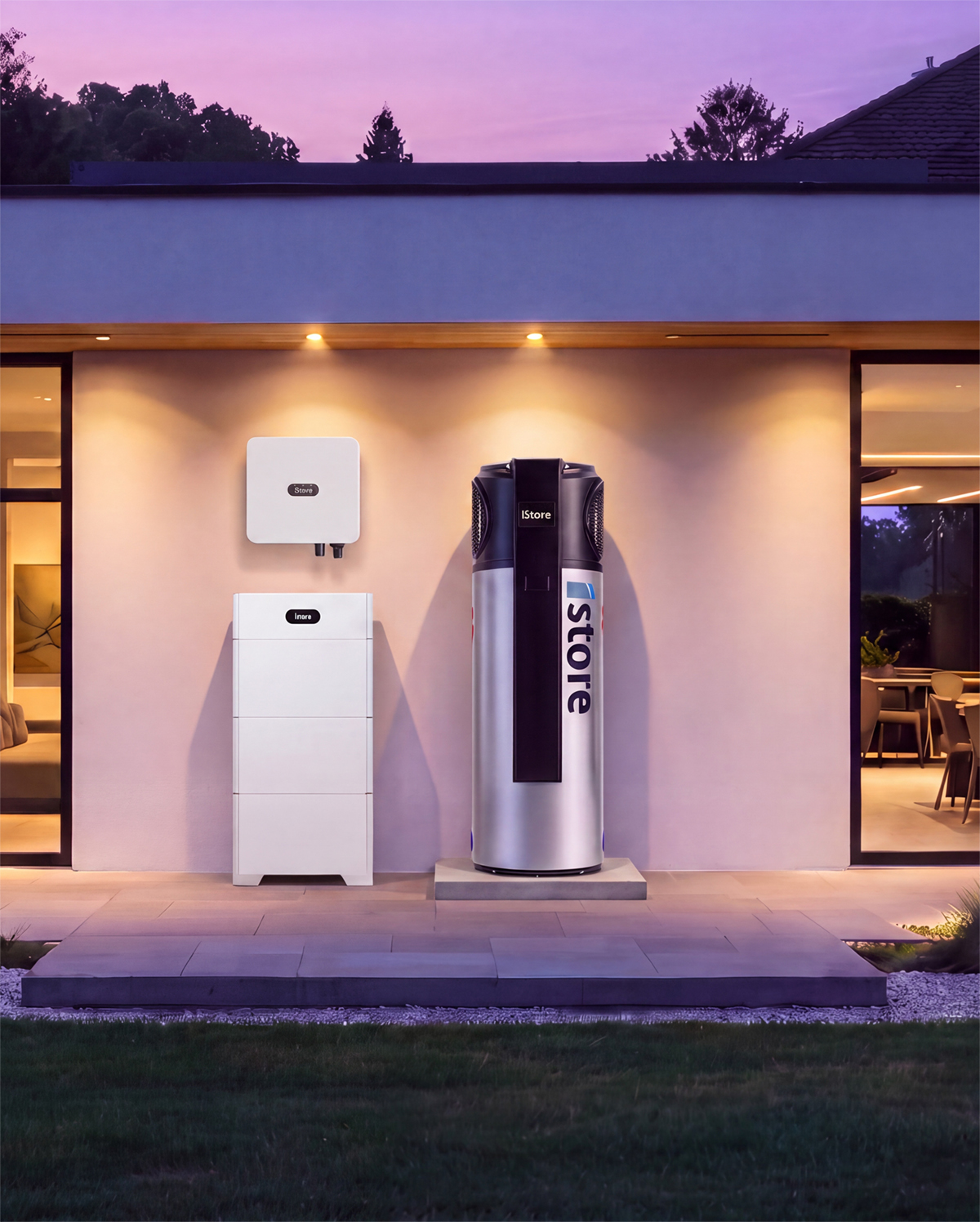 Australian home using an iStore heat pump with rooftop solar power